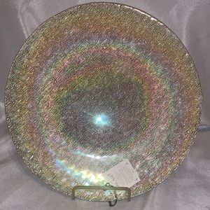 SET OF 4 AKCAM TURKISH Dinner GOLD SPARKLE CHARGER PLATE SET